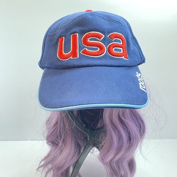 Roots Accessories - 2002 U.S. Olympic Team Roots Official Outfitter USA Baseball Cap Blue/Red